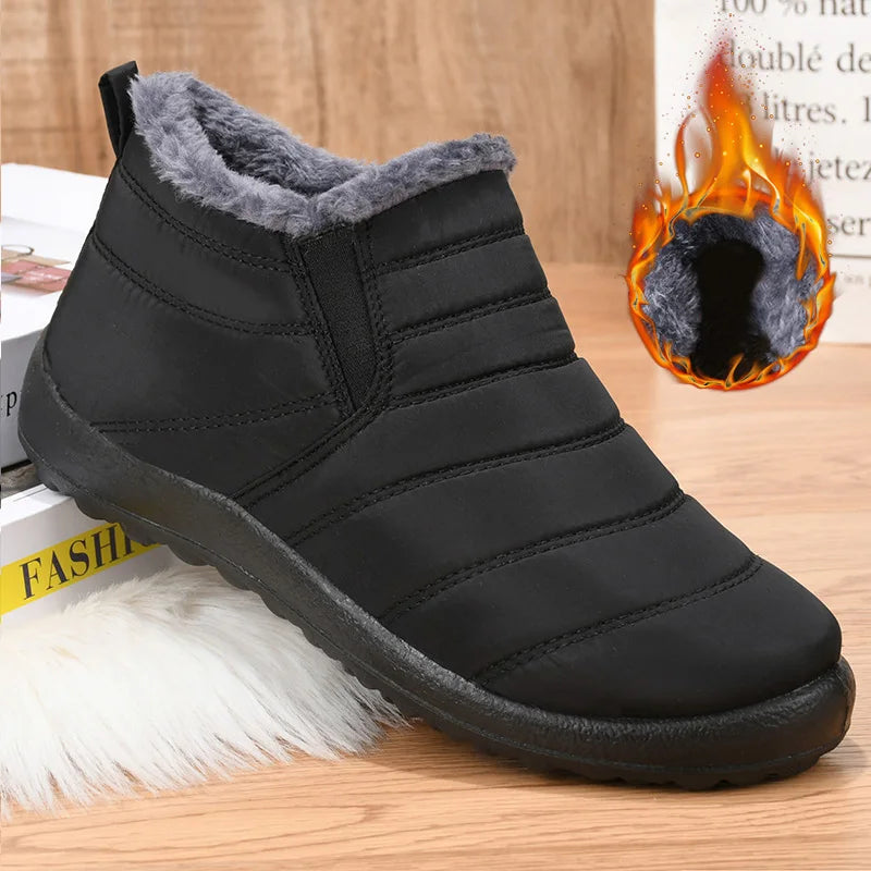 Botas de neve impermeáveis masculinas, sapatos ao ar livre do exército, calçado de trabalho, caminhadas, inverno