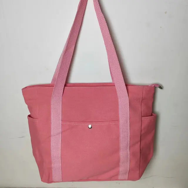 Sacola de letra sólida de grande capacidade, bolsa versátil, bolsa de compras feminina, bolsa de trabalho, classe de estudante, axilas